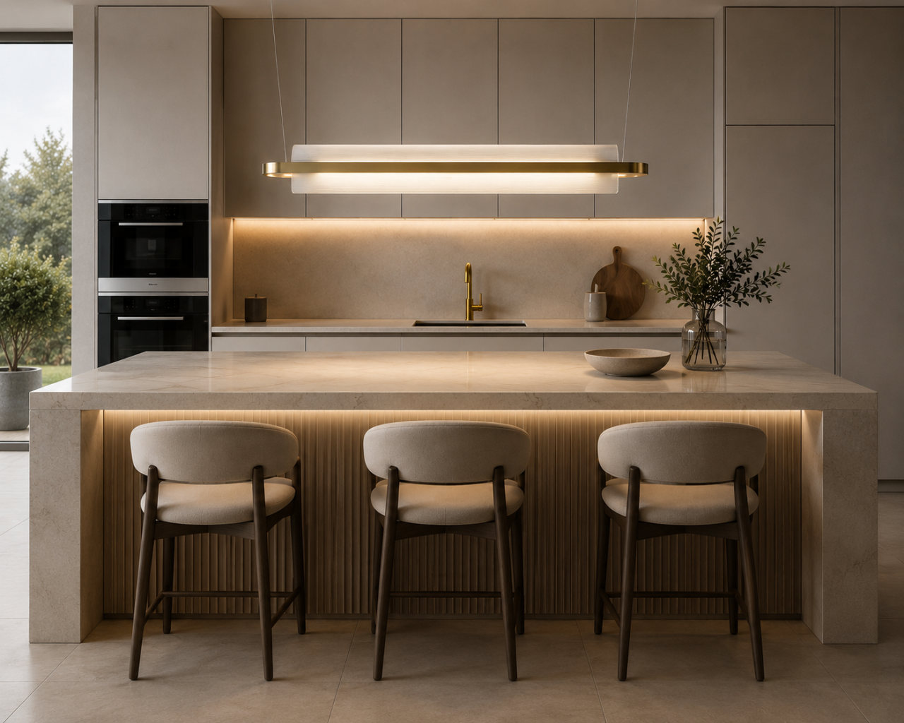 Lustră Tubo aurie 120cm [3]