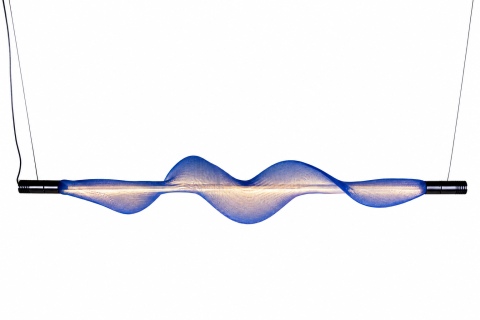 Iluminat - Lustră Vortex albastră