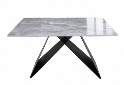 Mese de dining - Masă Amia 90x160cm blat ceramic gri