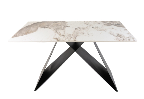 Mese de dining - Masă Amia 90x180cm blat ceramic tip marmură