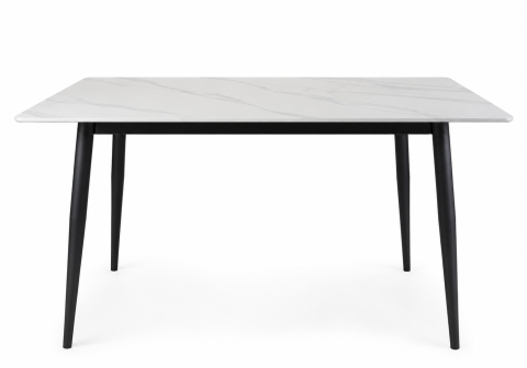Mese de dining - Masă Vivi 140x80cm Blat marmură cu venatură gri