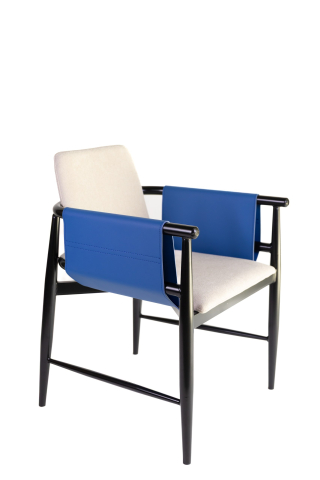 Scaune de dining - Scaun dining Mossy bej cu albastru