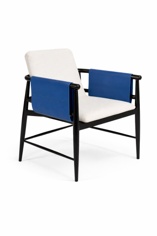 Scaune de dining - Scaun dining Mossy bej cu albastru