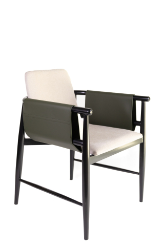 Scaune de dining - Scaun dining Mossy bej cu verde