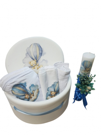 TRUSOURI - Set Complet Botez – Trusou, Lumânare și Cutie Premium