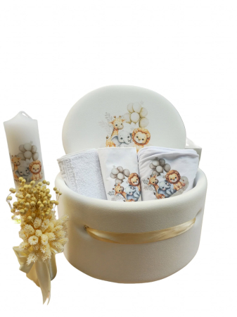 TRUSOURI - Set Complet Botez – Trusou, Lumânare și Cutie Premium