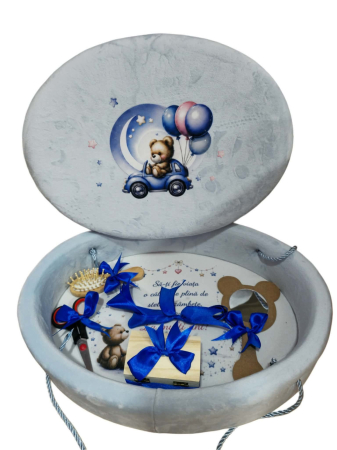 SETURI TAIERE MOT - Set Complet Tăiere Moț cu Accesorii - Cutie Aniversară Personalizată 1 An