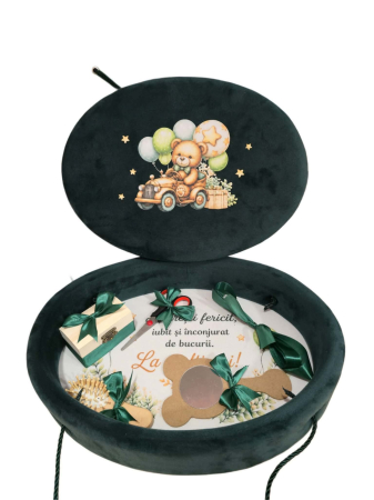 SETURI TAIERE MOT - Set Complet Tăiere Moț cu Accesorii - Cutie Aniversară Personalizată 1 An