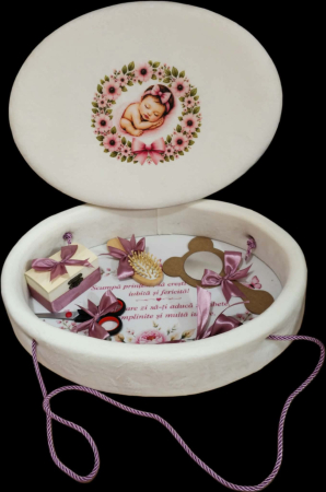 SETURI TAIERE MOT - Set Complet Tăiere Moț cu Accesorii - Cutie Aniversară Personalizată 1 An