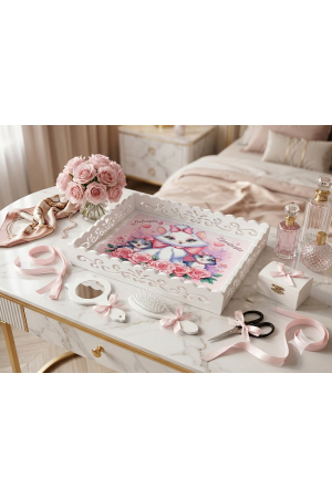 SETURI TAIERE MOT - Set Complet Tăviță Moț cu Accesorii din Lemn, Design Premium Aniversare 1 An