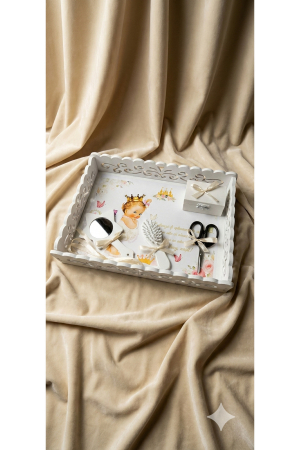 SETURI TAIERE MOT - Set Complet Tăviță Moț cu Accesorii din Lemn, Design Premium Aniversare 1 An