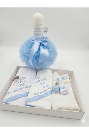 TRUSOURI - Trusou Botez Complet și Lumânare Personalizată | Set Premium