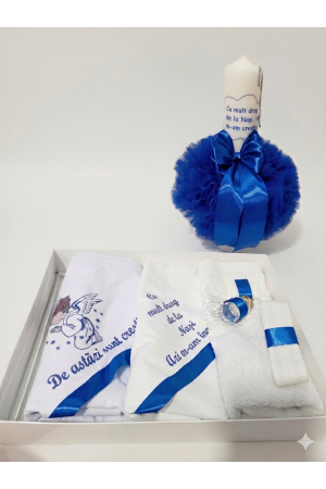 TRUSOURI - Trusou Botez Complet și Lumânare Personalizată | Set Premium