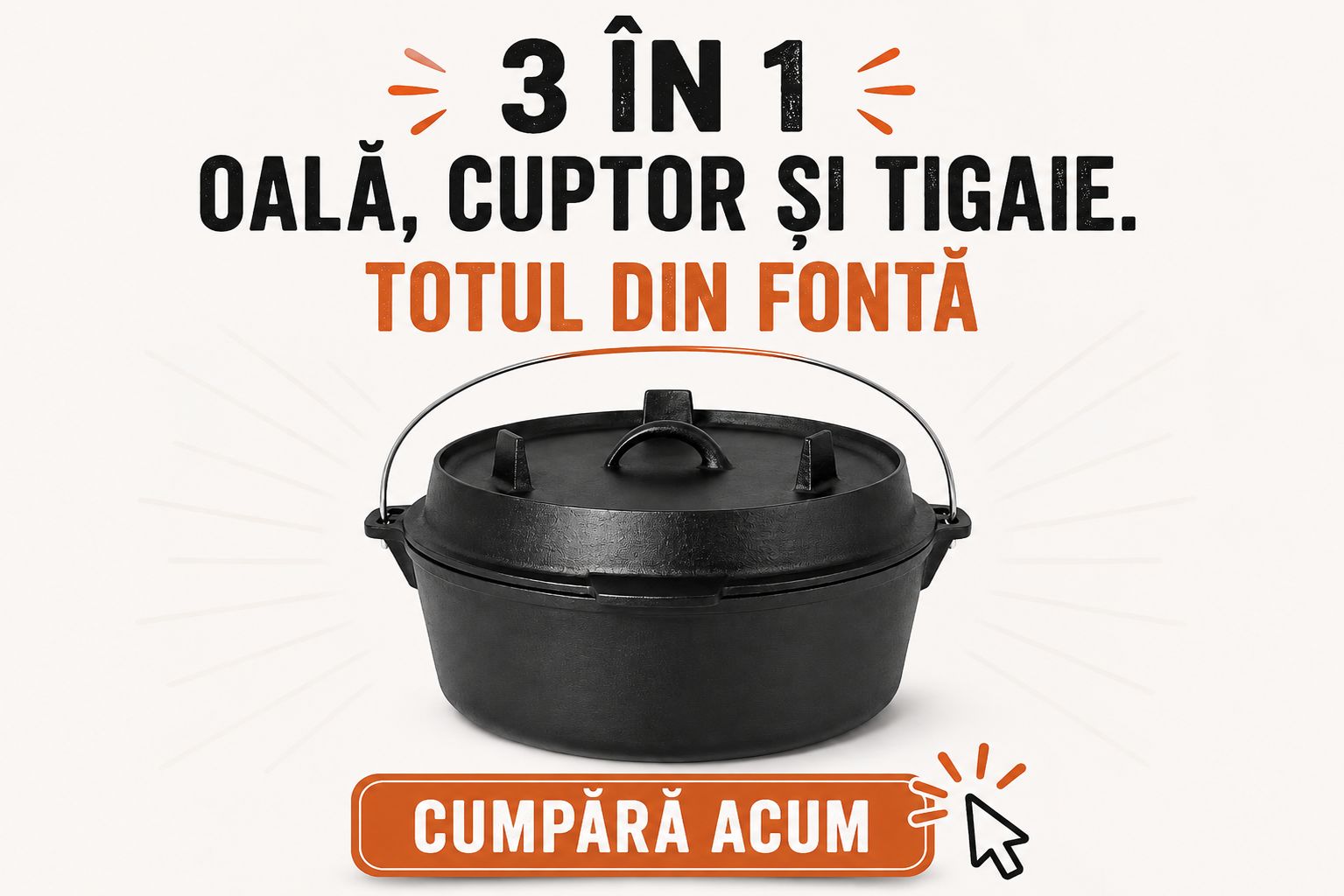 Ceaunul cu capac Dutch Oven