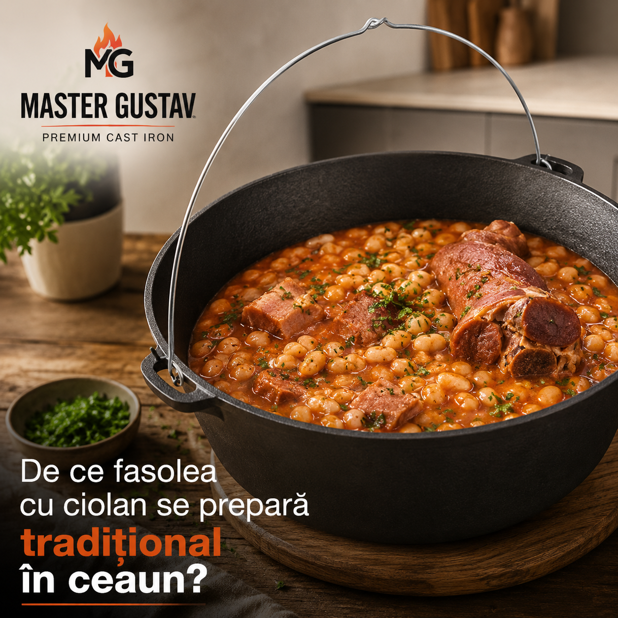 De ce fasolea cu ciolan se prepară tradițional în ceaun?