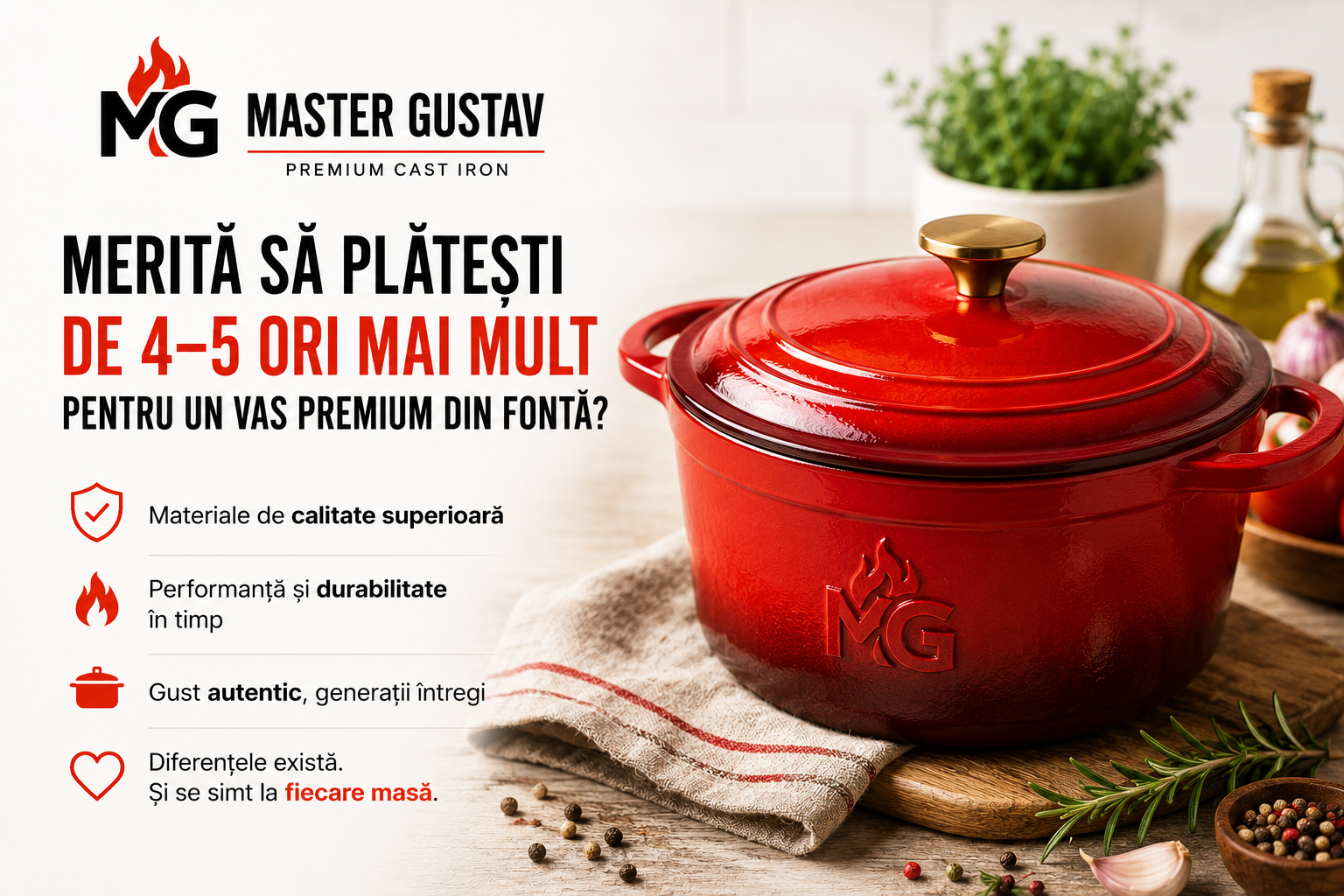 Merită să plătești de 4–5 ori mai mult pentru un vas premium din fontă?