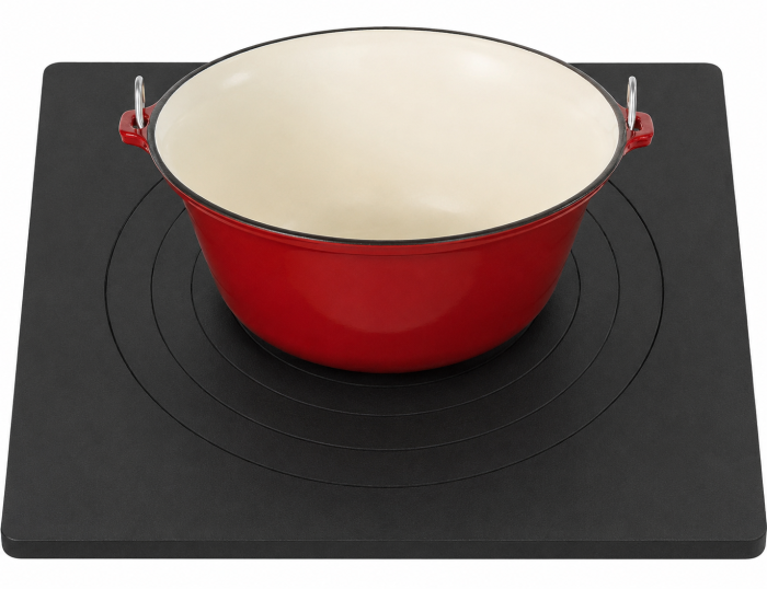Pachet Ceaun din Fontă Emailată Master Gustav + Plită din Fontă Masivă pentru Sobă, 520 × 540 mm [3]