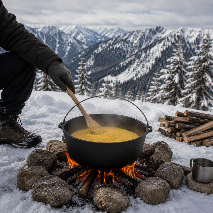 Ceaun din tuci/fontă natur 2 in 1, cu capac 15.7 Litri| Dutch Oven [9]