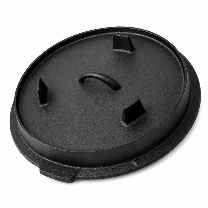 Ceaun din tuci/fontă natur 2 in 1, cu capac 15.7 Litri| Dutch Oven [5]