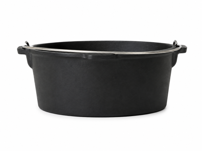 Ceaun din tuci/fontă natur 2 in 1, cu capac 15.7 Litri| Dutch Oven [6]