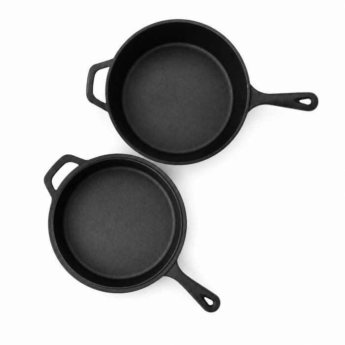 Oala din tuci/fonta natur 2 in 1 ( oala + tigaie ) 4,5 Litri [5]