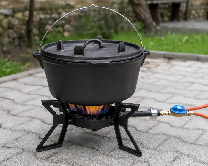 Pachet Dutch Oven din Fontă Natur 2 în 1, 15,7 L + Pirostrie 6.5 kW + Kit GPL - Master Gustav [5]