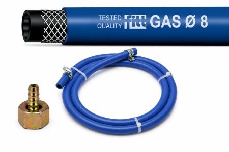 Accesorii gaz - KIt Furtun gaz profesional butelie + 3 metri / Made in Italy + Piulita/Racord Gaz 1/2