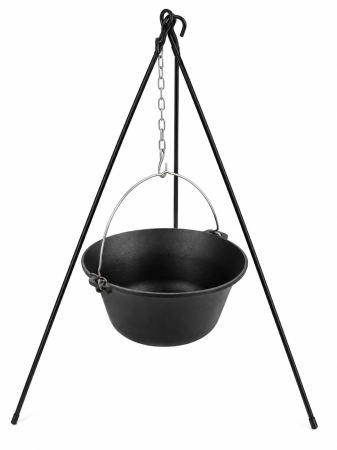 Ceaune din fonta natur - Pachet Ceaun din Fontă natur Master Gustav – 7.2 litri + Trepied 1,1 M
