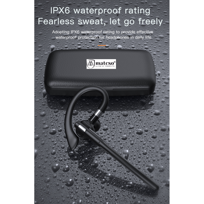 Casca Bluetooth 5.4, Handsfree Wireless, matcso® M526, Standby 180 ore, Timp de Vorbire pana la 30 ore, Sunet HD, Compatibila IOS/Android, Eliminare Zgomot, Cutie Pentru Incarcare 500 mAh, Buton Touch [9]