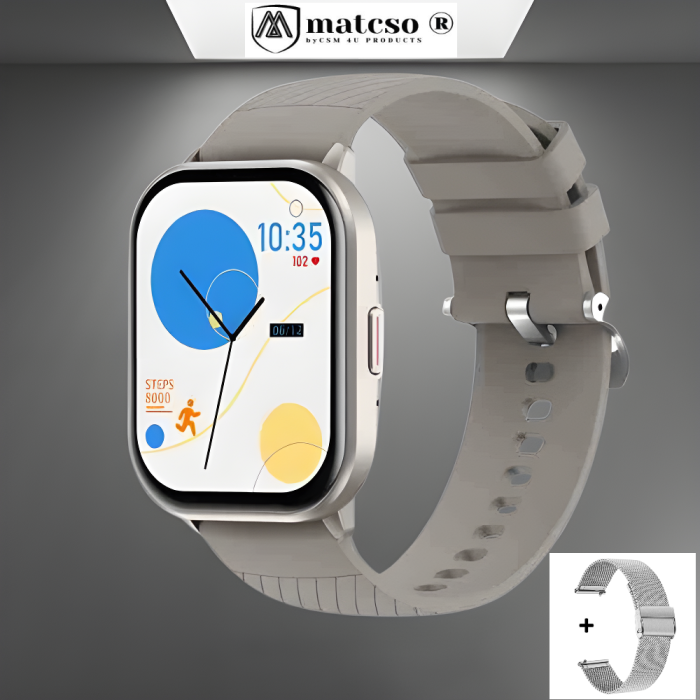 Ceas SmartWatch, matcso by CSM 4U PRODUCTS®, SWTZL99J, Apel Bluetooth, Display 2.01", Notificari Apel, Calculator, Jocuri, Alarma, Monitorizare Somn, Calorii, Moduri Sport, Distanta, Pasi, Ritm Cardia [1]