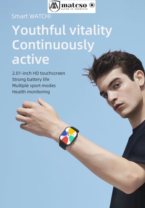Ceas SmartWatch, matcso by CSM 4U PRODUCTS®, SWTZL99J, Apel Bluetooth, Display 2.01", Notificari Apel, Calculator, Jocuri, Alarma, Monitorizare Somn, Calorii, Moduri Sport, Distanta, Pasi, Ritm Cardia [5]
