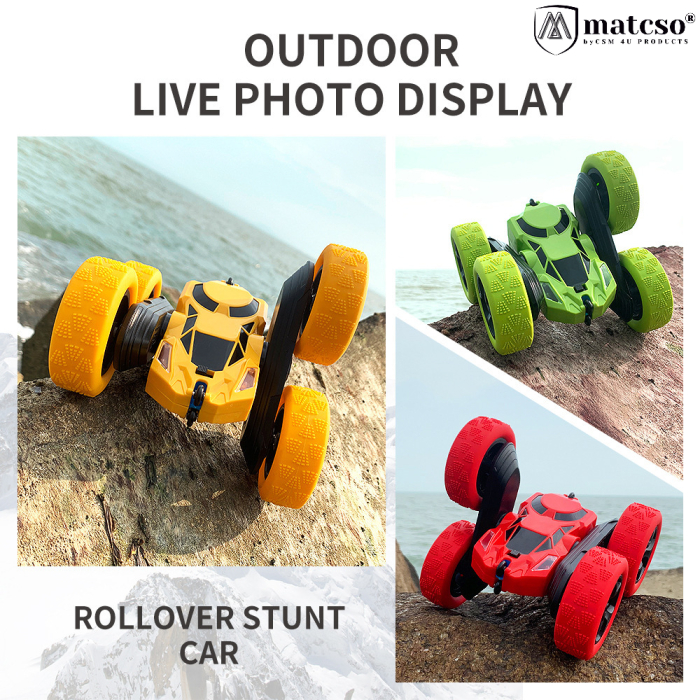 Masinuta de Cascadorie RC Pentru Copii, Matcso® 828A, Fata Dubla, Tractiune Integrala 4x4, Rotatie 360°, Rasturnari De 180 Grade, Viteza Mare, Lumini LED, Baterie Reincarcabila, Raza de Actiune 50 M, [2]