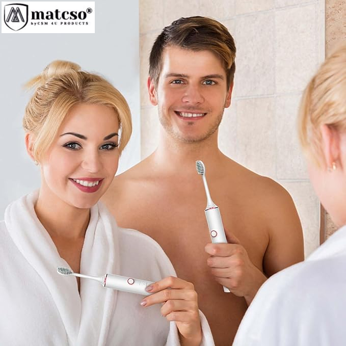 Periuta De Dinti Electrica, matcso®, MATCS-101, Tehnologie Sonica, Perii DuPont, 4 Capete Soft De Periere, Reincarcabila, 1200mAh, Smart Timer, 6 Moduri De Curatare, 37000 Pulsatii/Minut, Impermeabili [3]