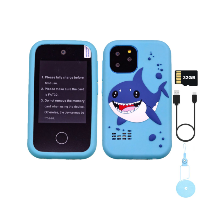 Telefon Inteligent Jucarie Pentru Copii, matcso by CSM 4U PRODUCTS®, Ecran Tactil 2.8 inch, Camera Dubla 8.0 MP, Video HD, Player Muzical MP3, Jocuri Puzzle, Jocuri Educative, Card Memorie Micro SD 32 [2]