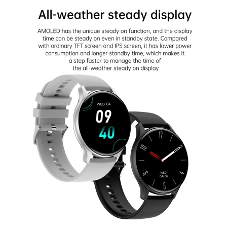 Ceas Smartwatch Amoled, matcso®, Display 1.43 inch, Rezolutie 466*466 HD, Rezistent la apa IP68, Incarcator Magnetic, Notificari Apeluri/Sms/Social Media, Monitorizare activitati fizice, Somn, Ritm ca [3]