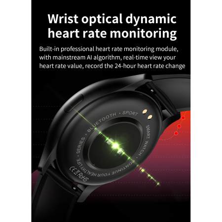 Ceas Smartwatch Amoled, matcso®, Display 1.43 inch, Rezolutie 466*466 HD, Rezistent la apa IP68, Incarcator Magnetic, Notificari Apeluri/Sms/Social Media, Monitorizare activitati fizice, Somn, Ritm ca [5]