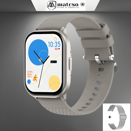 Smartwatch - Ceas SmartWatch, matcso by CSM 4U PRODUCTS®, SWTZL99J, Apel Bluetooth, Display 2.01", Notificari Apel, Calculator, Jocuri, Alarma, Monitorizare Somn, Calorii, Moduri Sport, Distanta, Pasi, Ritm Cardia