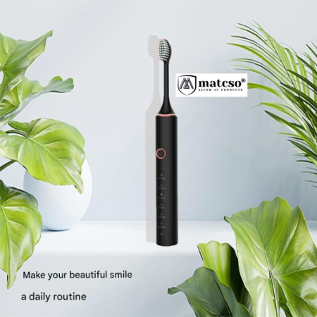 Periuta De Dinti Electrica, matcso®, MATCS-101, Tehnologie Sonica, Perii DuPont, 4 Capete Soft De Periere, Reincarcabila, 1200mAh, Smart Timer, 6 Moduri De Curatare, 37000 Pulsatii/Minut, Impermeabili [1]
