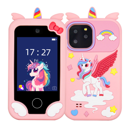 Telefon Inteligent Jucarie Pentru Copii, matcso by CSM 4U PRODUCTS®, Ecran Tactil 2.8 inch, Camera Dubla 8.0 MP, Video HD, Player Muzical MP3, Jocuri Puzzle, Jocuri Educative, Card Memorie Micro SD 32 [2]