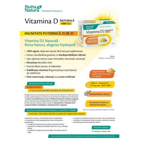 VITAMINA D2 NATURALA 1000UI 30CPS [2]