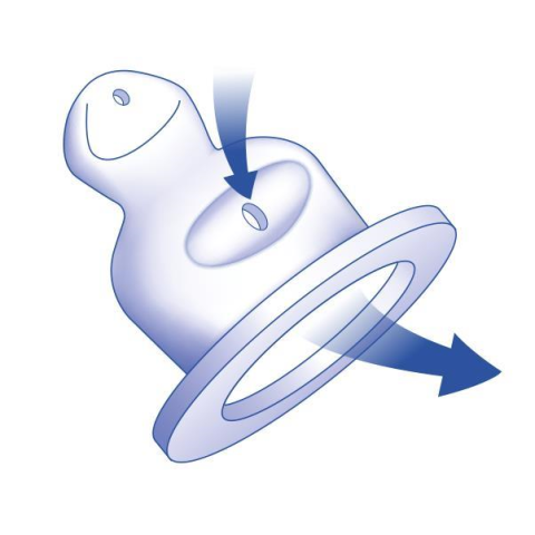 BIBERON TETINA SILICON ORTODONTICA TRENDY BOY DEBIT MEDIU 0-6LUNI 250ML [1]