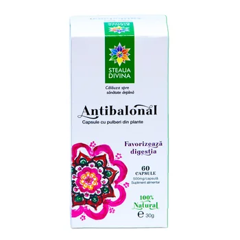 Digestie și Balonare - ANTIBALONAL 500MG 60CPS