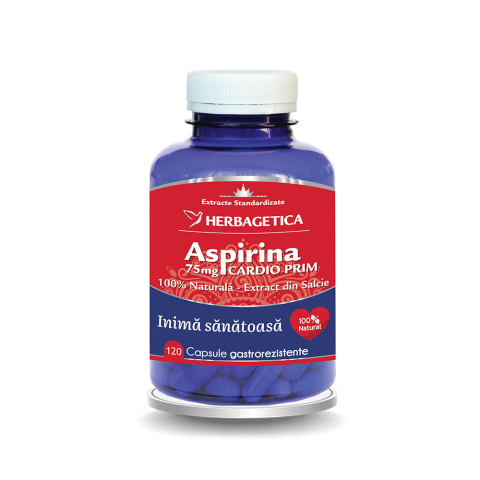 Inimă și Circulație - ASPIRINA NATURALA CARDIO PRIM 75MG 120CPS