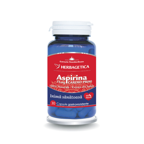 Inimă și Circulație - ASPIRINA NATURALA CARDIO PRIM 75MG 30CPS