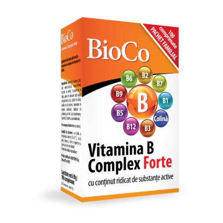 Vitamine și Minerale - BioCo Vitamina B Complex Forte x 100 comprimate