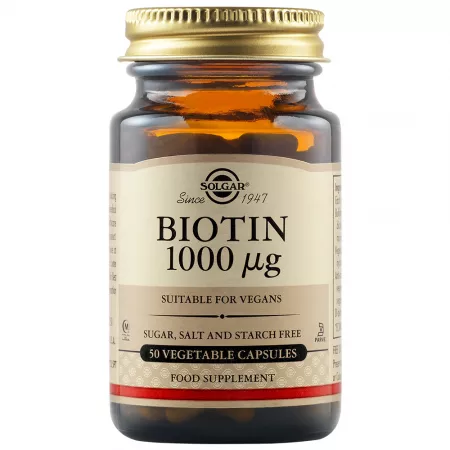 Piele, Păr și Unghii - BIOTINA 1000MCG 50CPS
