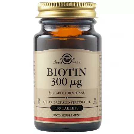 Piele, Păr și Unghii - BIOTINA 300MCG 100CPR