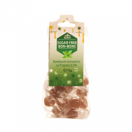 Imunitate - BOMBOANE BALSAMICE FARA ZAHAR CU PROPOLIS 0.5% 70GR – APIDAVA