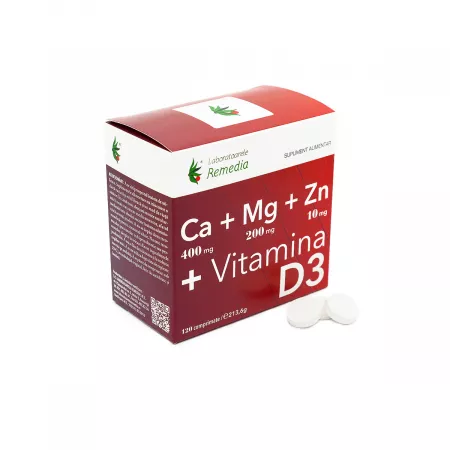 Articulații și Oase - CA+MG+ZN+VITAMINA D3 120CPR