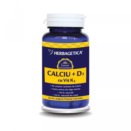 Suplimente Alimentare - CALCIU+D3+VIT. K2  30CPS